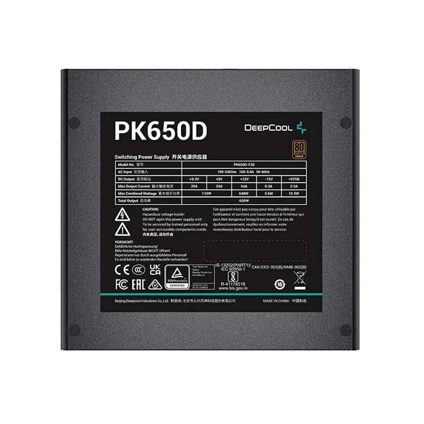 Nguồn máy tính Deepcool PK650D - 650W ( 80 Plus Bronze/Non Modular)