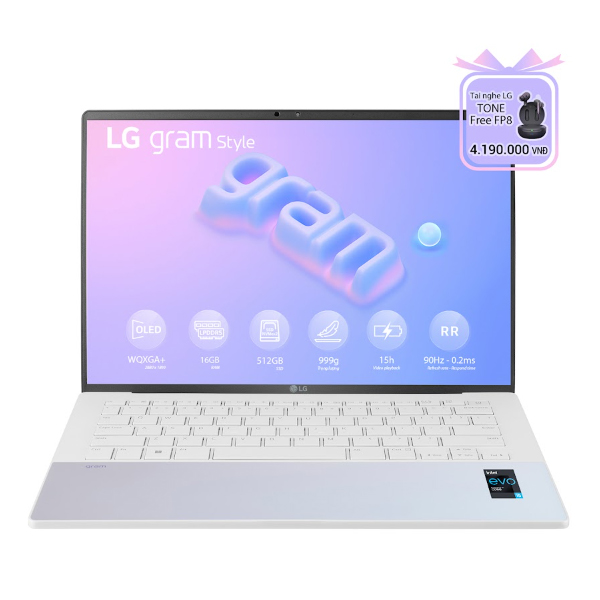 Laptop LG Gram 14Z90RS-G.AH54A5 (Core i5 1340P/ 16GB RAM/ 512GB SSD/ Intel Iris Xe Graphics/ 14.0inch WQXGA/ Windows 11 Home/ White/ Model 2023)