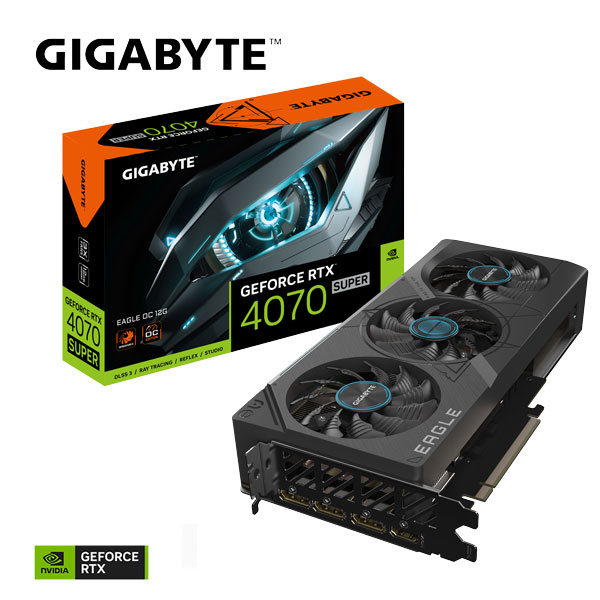 Card màn hình Gigabyte GeForce RTX™ 4070 SUPER AEGLE OC 12G (GV-N407SEAGLE OC-12GD)